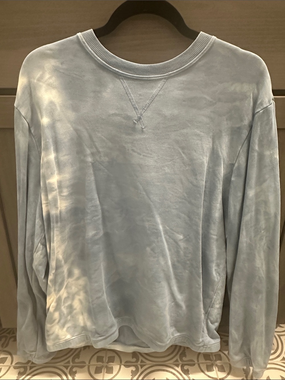 PAIGE Men's Pale Blue Crewneck Sweatshirt